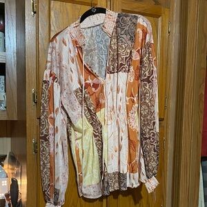 Bohemian Multicolor Sheer Blouse